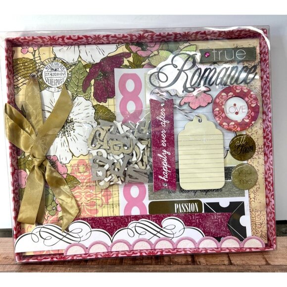 True Romance Scrapbook Layout Crafted With Vintage Romantic Embellishments - Picture 1 of 5